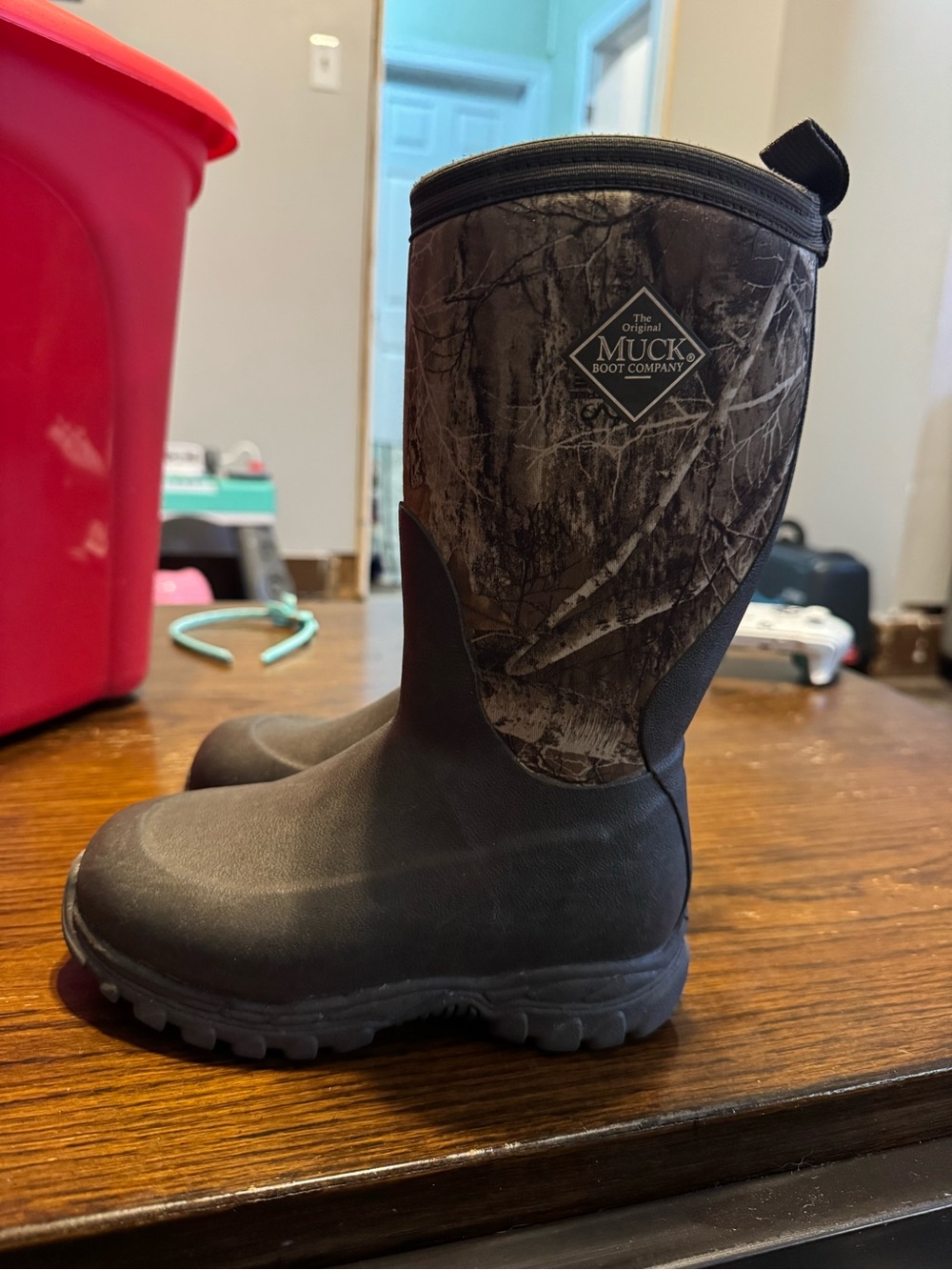 Muck Boot Company Kids' Black/Brown Camo Waterproof Rain & Snow Boots